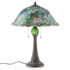 Lámpara de mesa Waterlily de estilo Tiffany