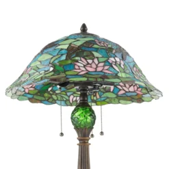 Lámpara de mesa Waterlily de estilo Tiffany