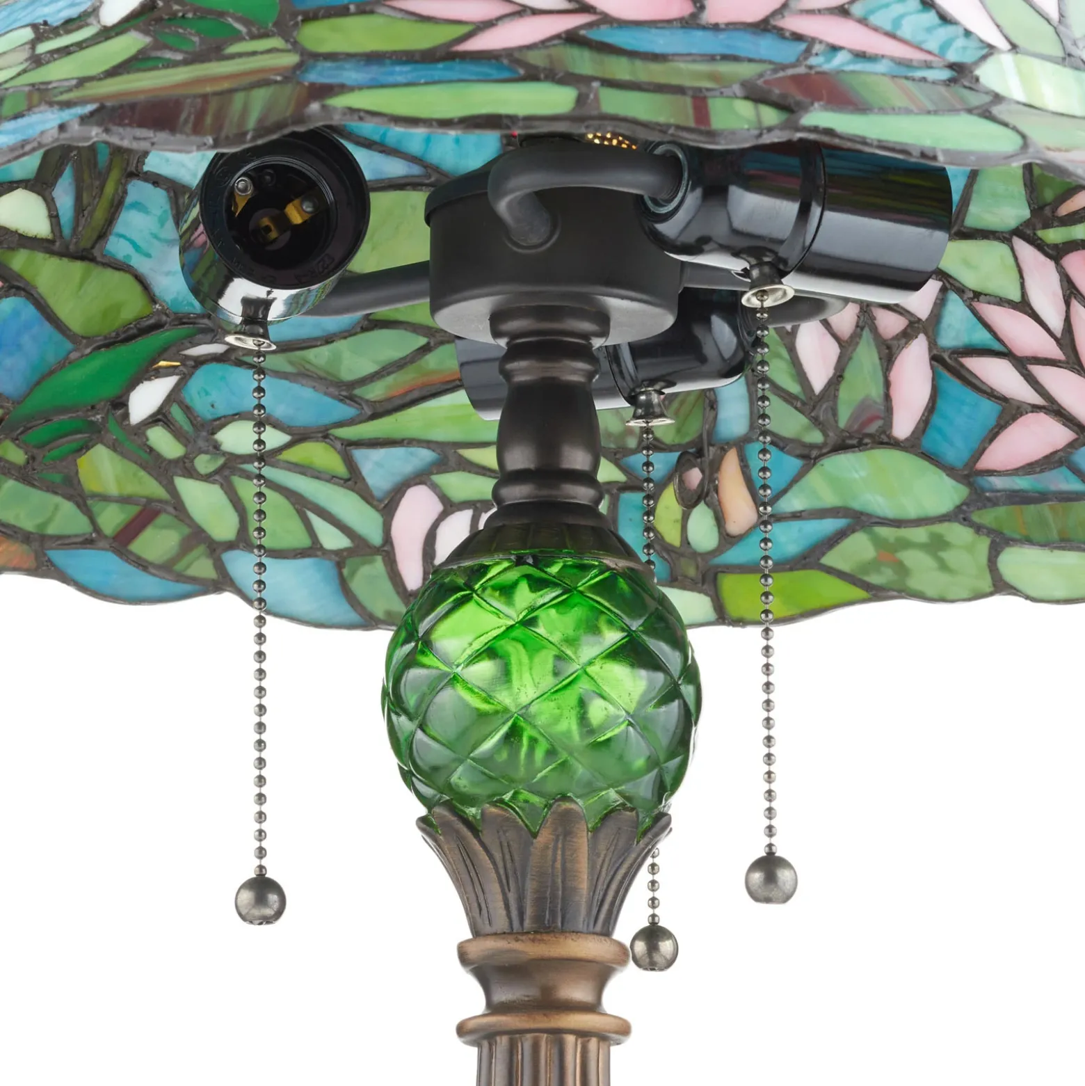 Lámpara de mesa Waterlily de estilo Tiffany