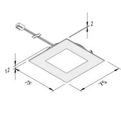 Lámpara de mueble empotrable LED FAQ 68 acero inoxidable 4W 4.000K
