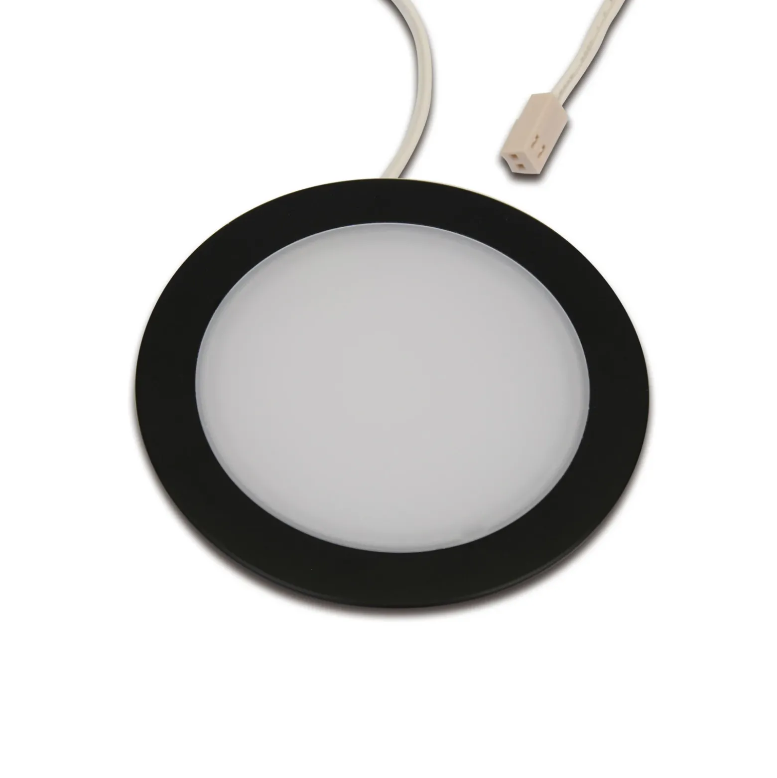 Lámpara de mueble empotrable LED FAR 68, negra, 4W, 3.000K