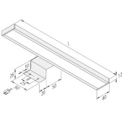 Lámpara de mueble LED Lugano 3.000 K, 90 cm