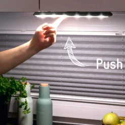 Lámpara de mueble Mobina Push 10 con batería negro