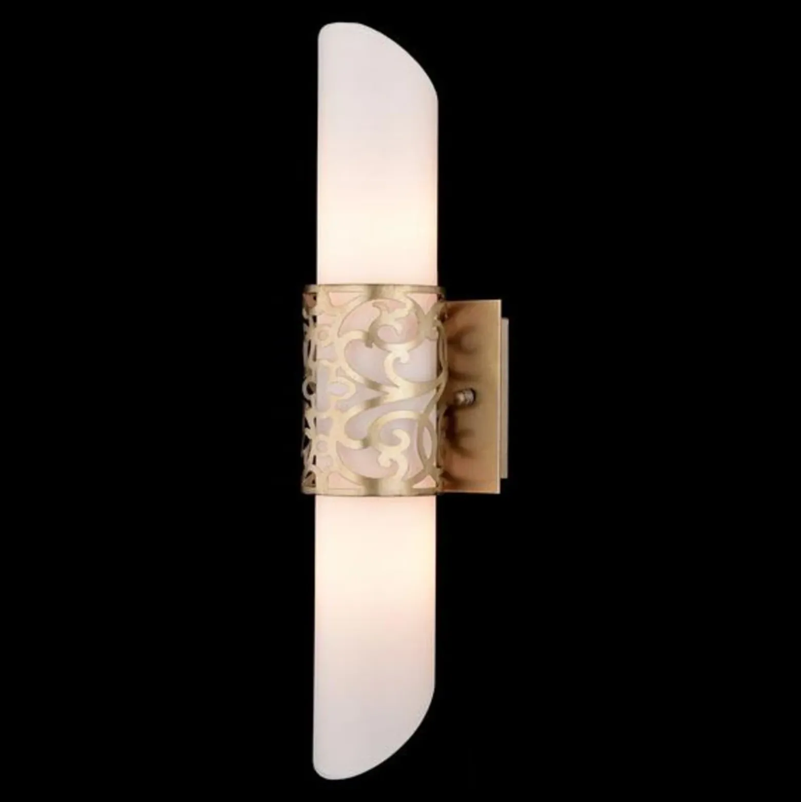 Lámpara de pared de cristal tubular Venera dorado