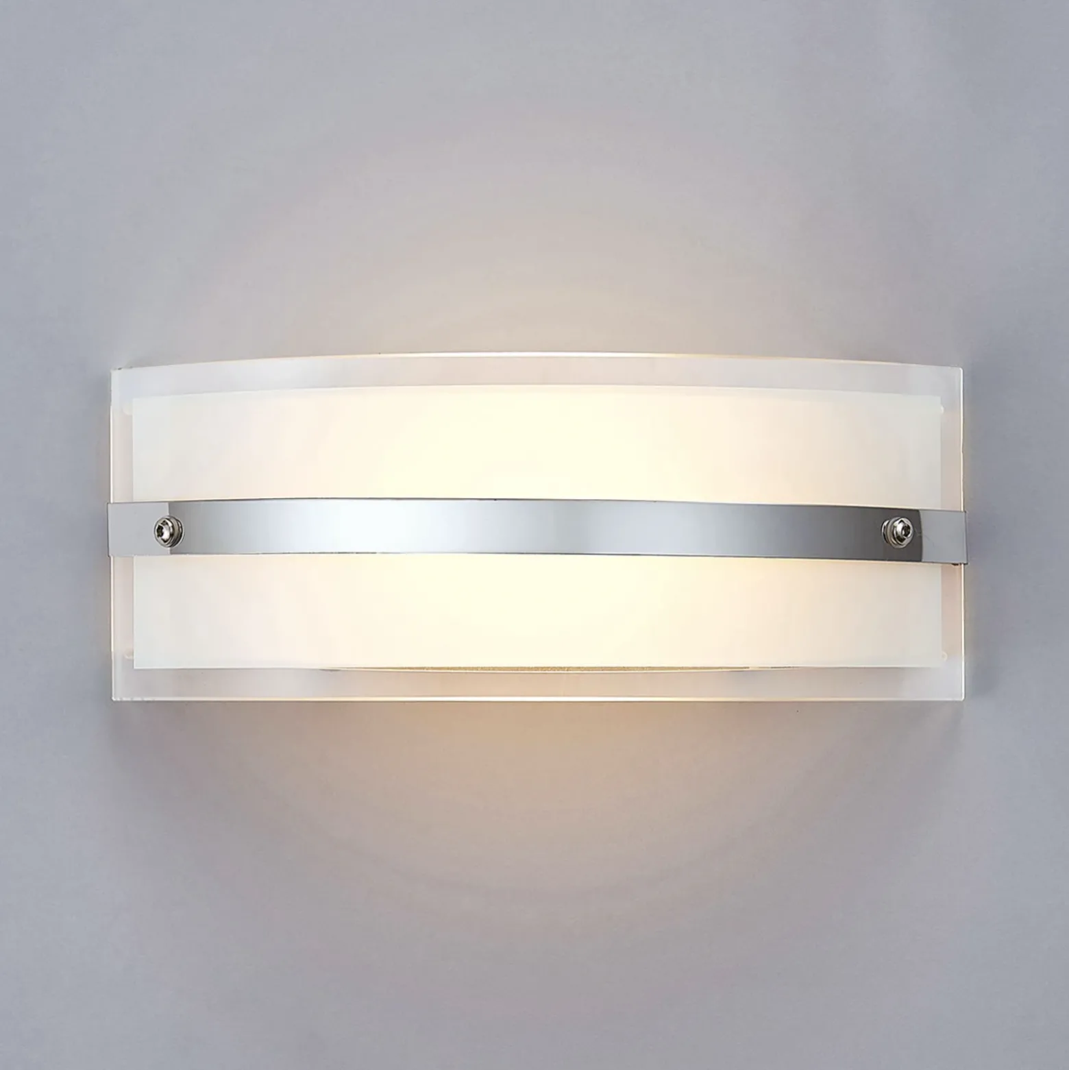 Lámpara de pared de vidrio Zinka con LED, 25 cm