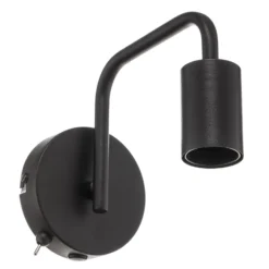 Lámpara de pared Diallo sin pantalla negro mate
