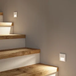 Lámpara de pared empotrable LED Paulmann Tsaro Sensor, blanca, de plástico