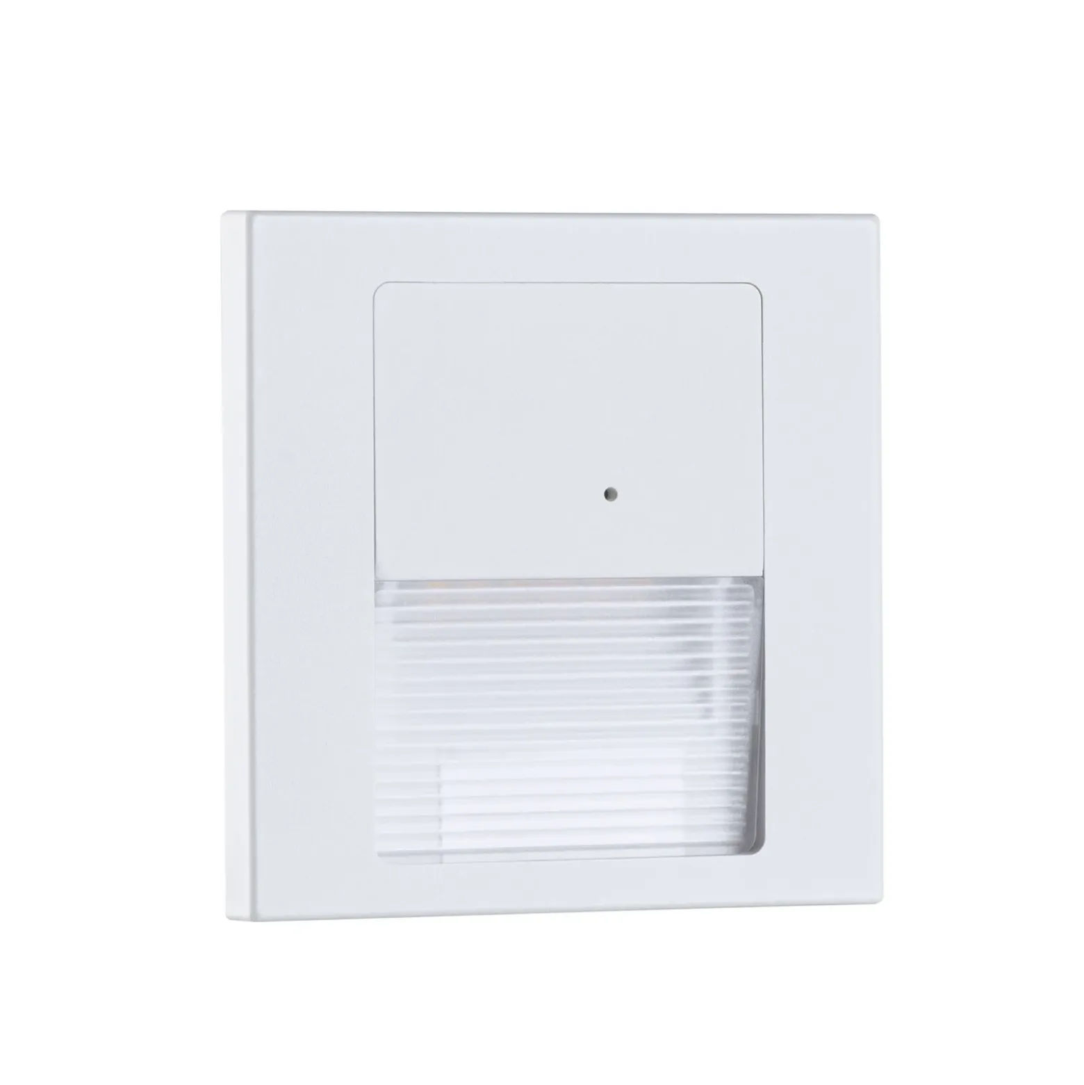 Lámpara de pared empotrable LED Paulmann Tsaro Sensor, blanca, de plástico