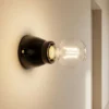 Lámpara de pared Frost de cerámica, negro