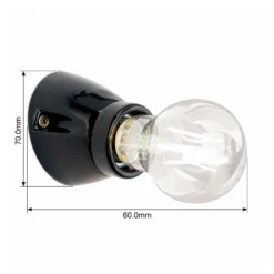 Lámpara de pared Frost de cerámica, negro