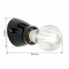 Lámpara de pared Frost de cerámica, negro