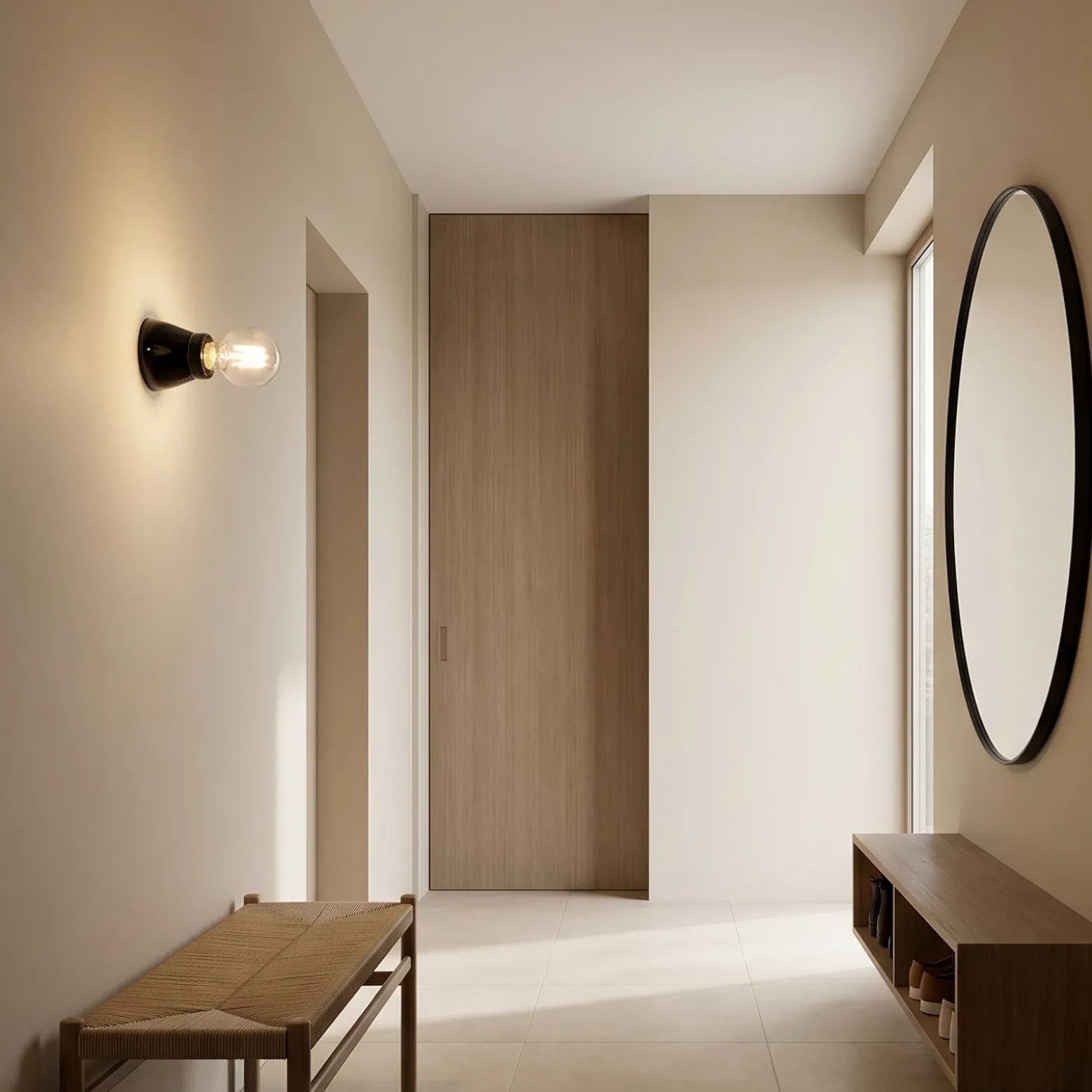Lámpara de pared Frost de cerámica, negro