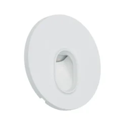 Lámpara de pared LED empotrable Paulmann Wall, blanca, redonda, de plástico
