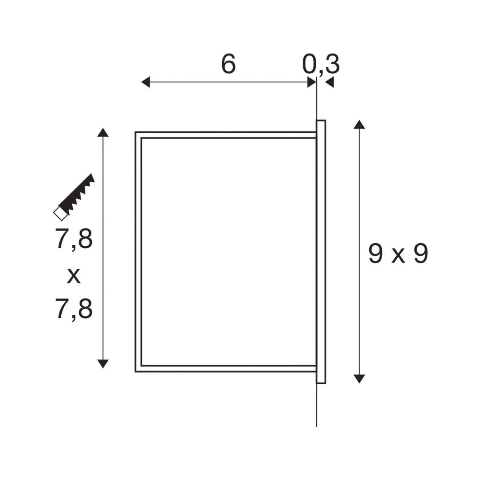 Lámpara de pared LED empotrable SLV Mobala, blanca, aluminio, 3000 K