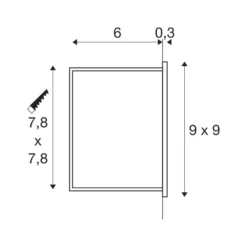 Lámpara de pared LED empotrable SLV Mobala, blanca, aluminio, 3000 K