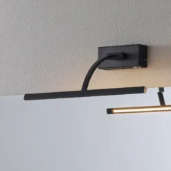 Lámpara de pared LED Matisse, ancho 34 cm, negro