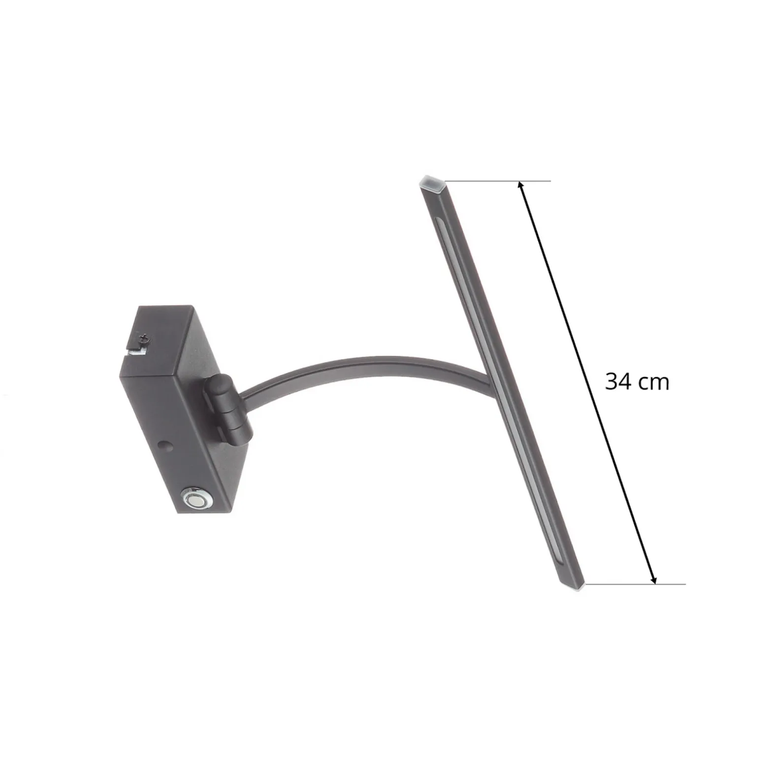 Lámpara de pared LED Matisse, ancho 34 cm, negro