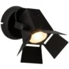 Lámpara de pared LED Movie técnica, negra