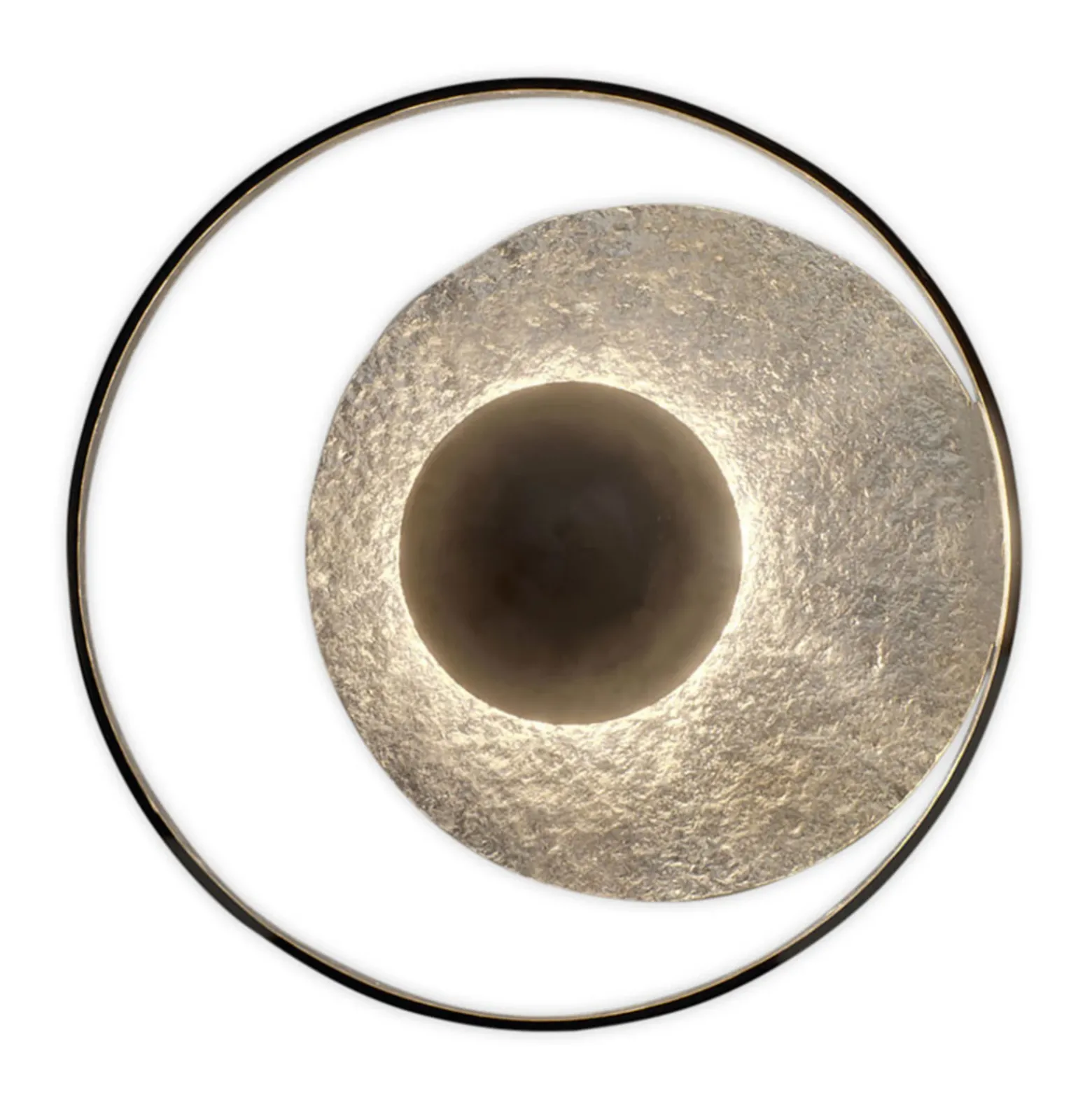 Lámpara de pared Satellite Ø 40 cm negro-plata