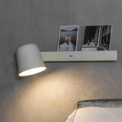 Lámpara de pared Tila, cabeza giratoria, blanco