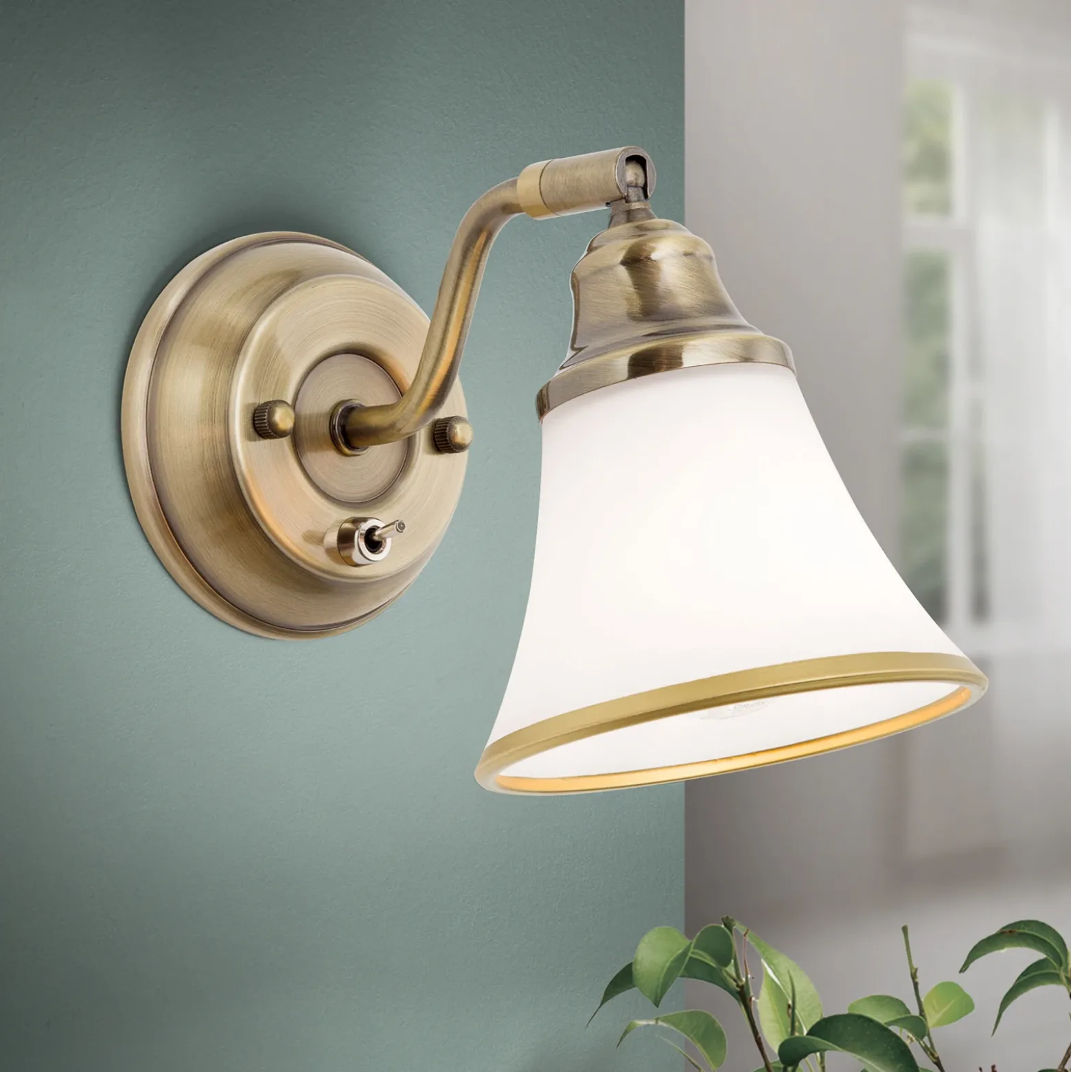 Lámpara de pared TILDA clásica, cabezal ajustable