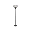 Lámpara de pie Aglio, altura 180 cm, negra, metal