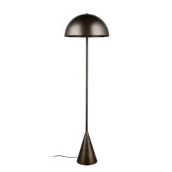 Lámpara de pie Alfie, color platino, altura 130 cm, metal, E27