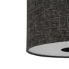 Lámpara de pie Amarela, negro jaspeado, textil, E27