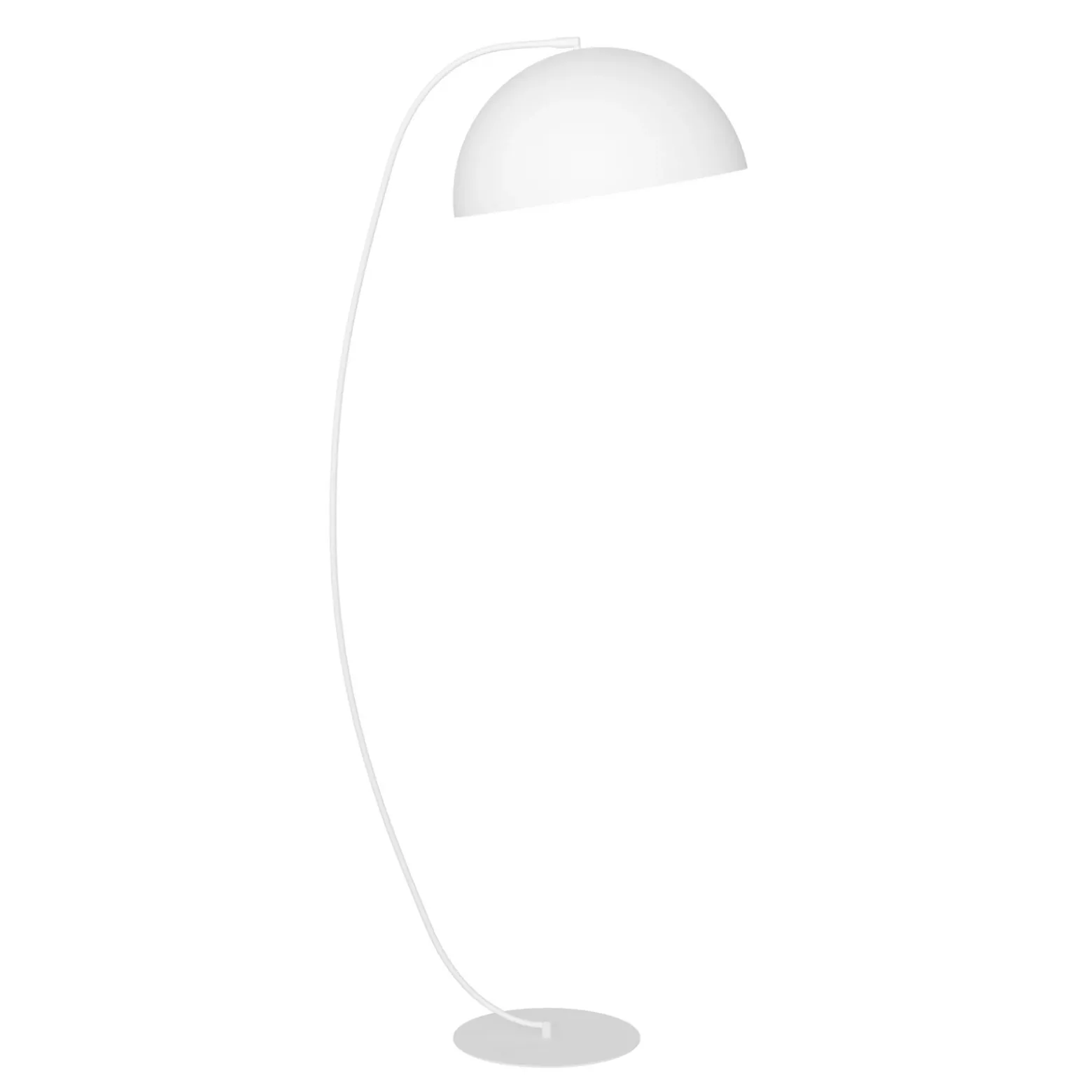 Lámpara de pie Arcos, blanca, altura 150 cm, metal
