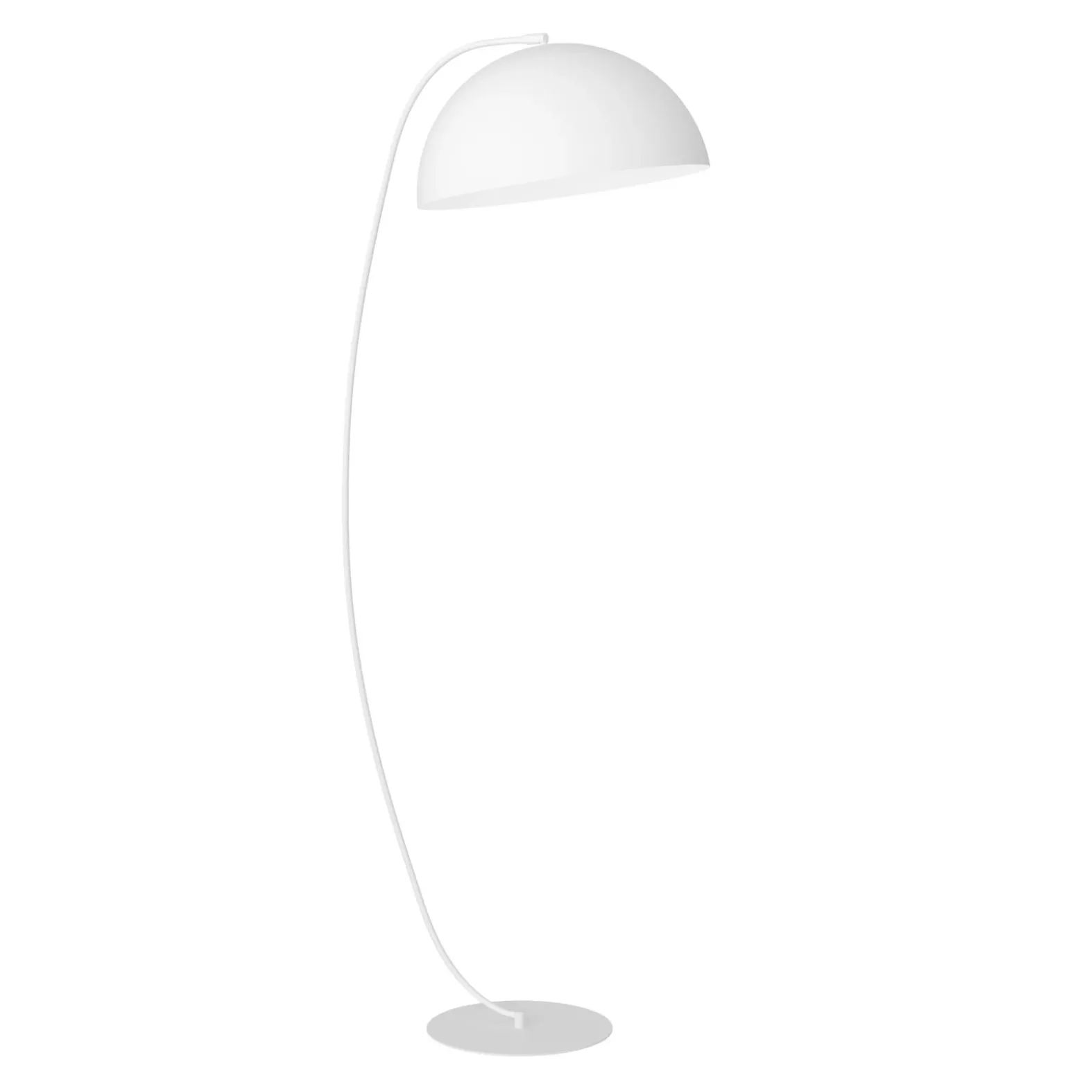 Lámpara de pie Arcos, blanca, altura 150 cm, metal