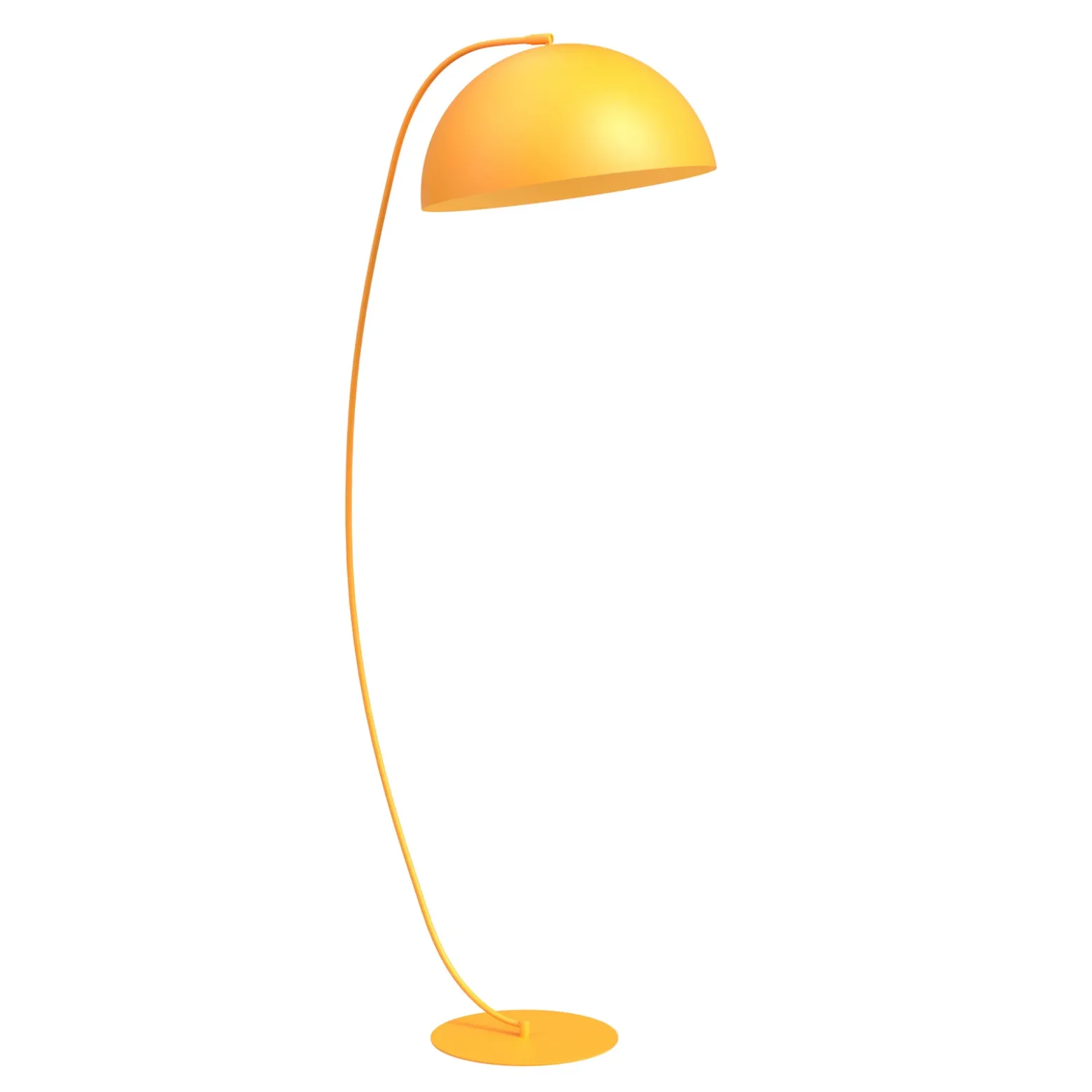 Lámpara de pie Arcos, naranja, altura 150 cm, metal
