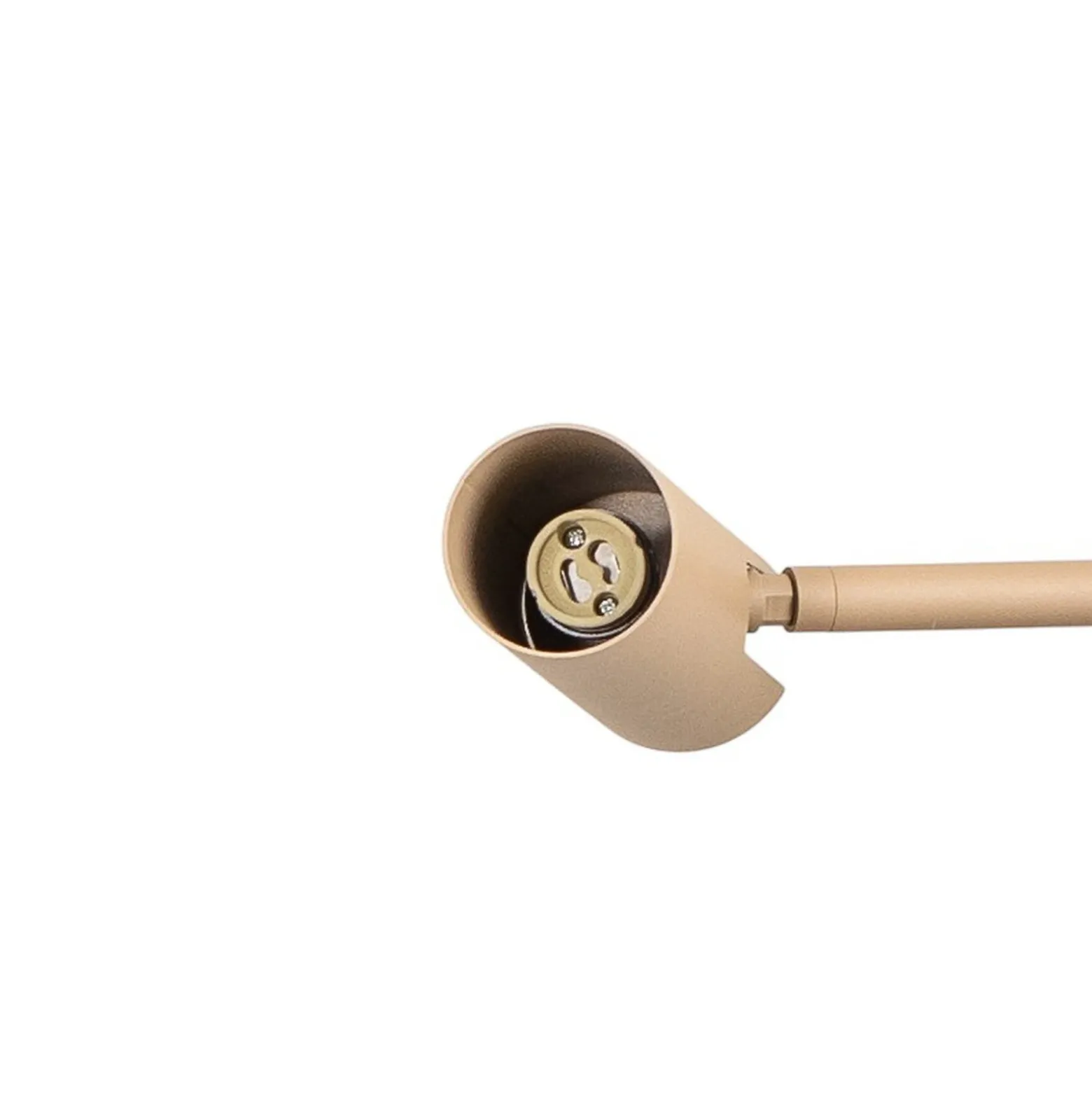 Lámpara de pie Axion, color beige, altura 115 cm, acero