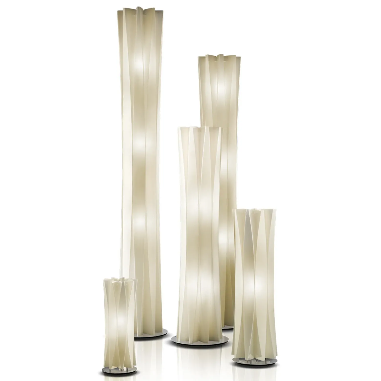 Lámpara de pie Bach de Slamp, altura 184 cm, dorada