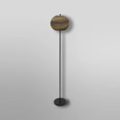 Lámpara de pie BALL de OSRAM, marrón, altura 160 cm, cartón ondulado, E27