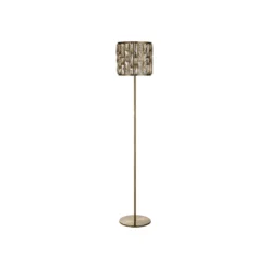 Lámpara de pie Bijou, latón, cristal