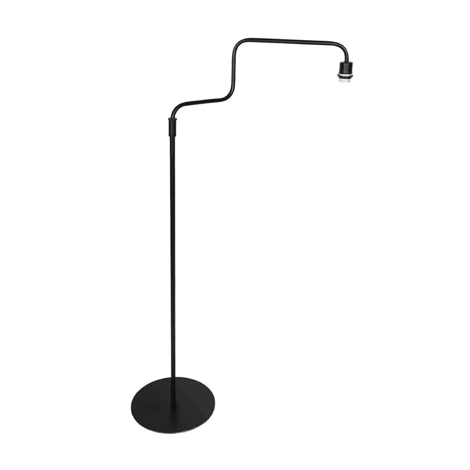 Lámpara de pie Bloeba, negro/plata, altura 165 cm, terciopelo