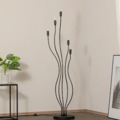 Lámpara de pie Bonibon 13231 negro metal altura 155 cm 5 luces