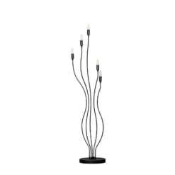 Lámpara de pie Bonibon 13231 negro metal altura 155 cm 5 luces