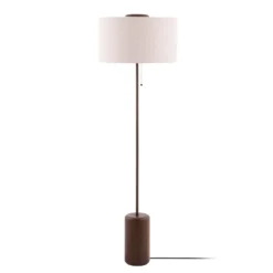 Lámpara de pie Bosco de Globen Lighting, beige/marrón, altura 144 cm