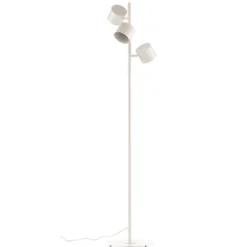 Lámpara de pie Bot, blanca, 3 luces