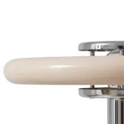 Lámpara de pie Branford de Lindby, retro, beige, metal/travertino