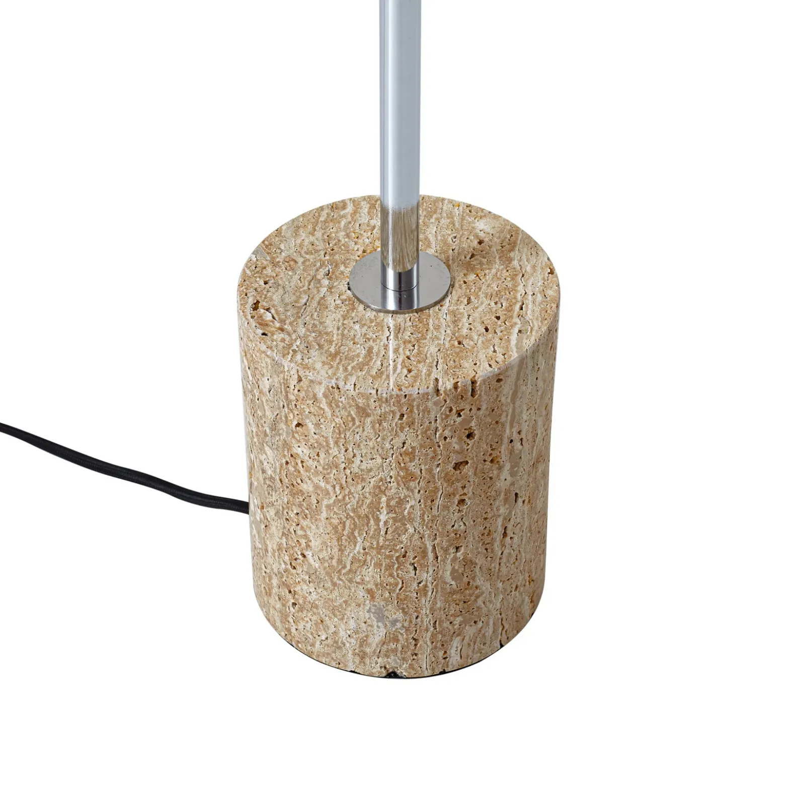 Lámpara de pie Branford de Lindby, retro, beige, metal/travertino