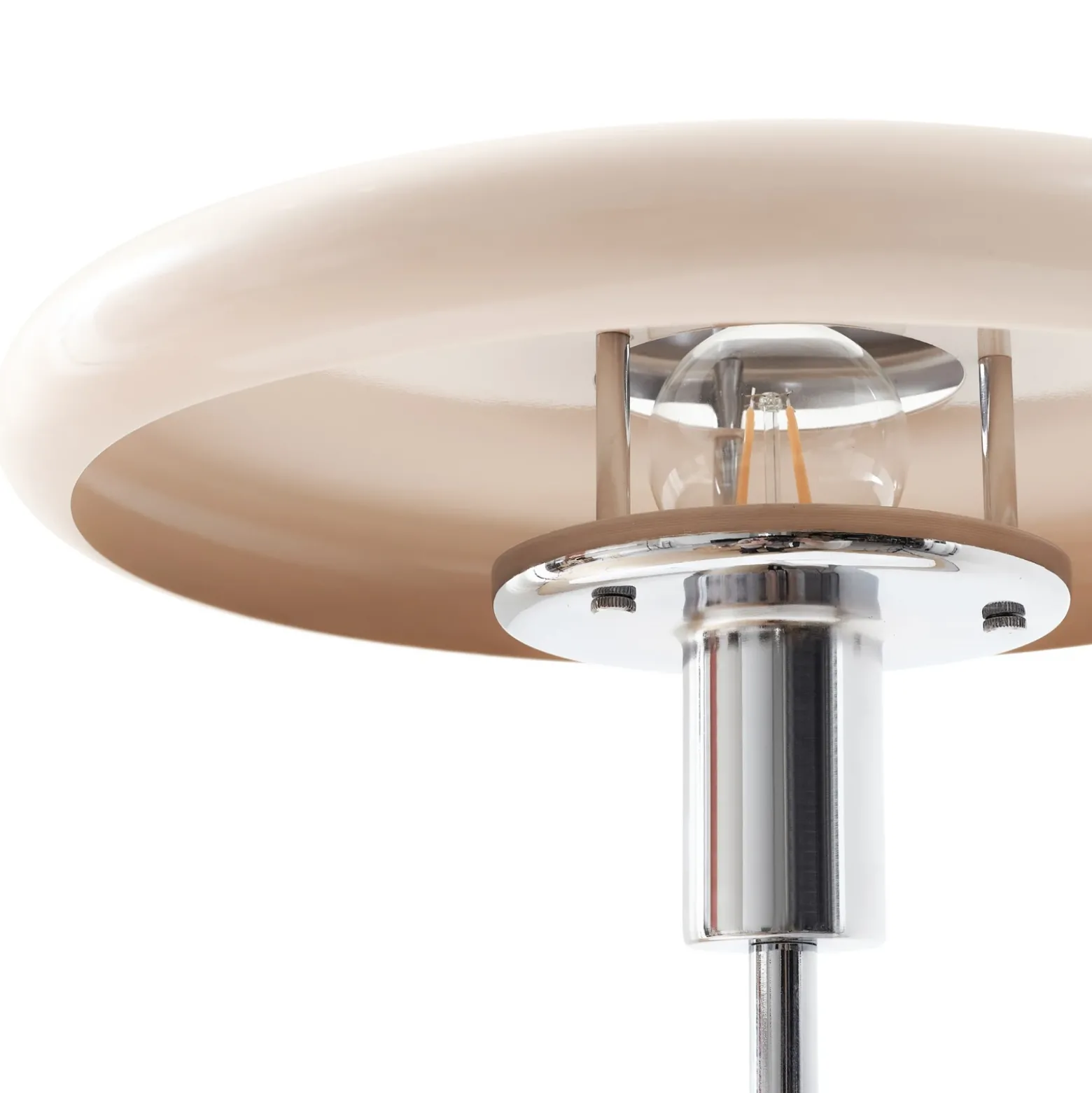 Lámpara de pie Branford de Lindby, retro, beige, metal/travertino