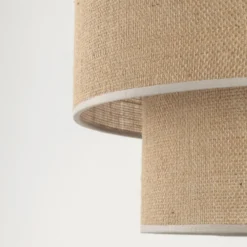 Lámpara de pie Calisto, yute, cilindro, marrón natural, altura 155 cm