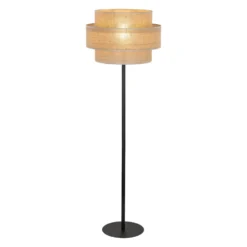 Lámpara de pie Calisto, yute, cilindro, marrón natural, altura 155 cm