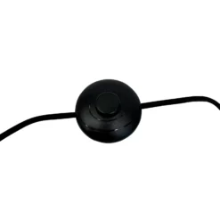 Lámpara de pie Calix de Dyberg Larsen, negro/color natural, 150 cm