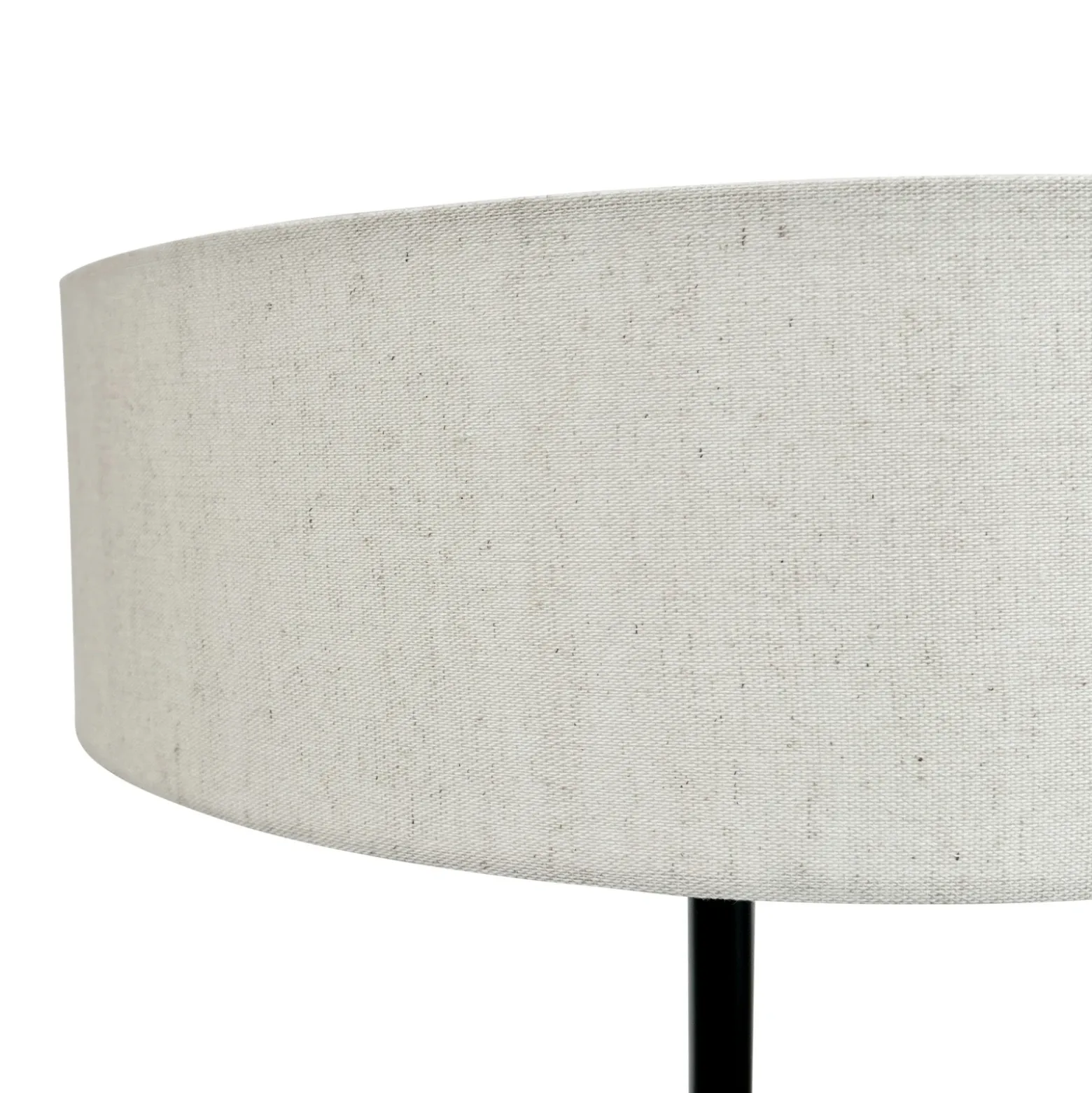 Lámpara de pie Calix de Dyberg Larsen, negro/color natural, 150 cm