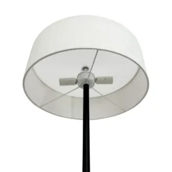 Lámpara de pie Calix de Dyberg Larsen, negro/color natural, 150 cm