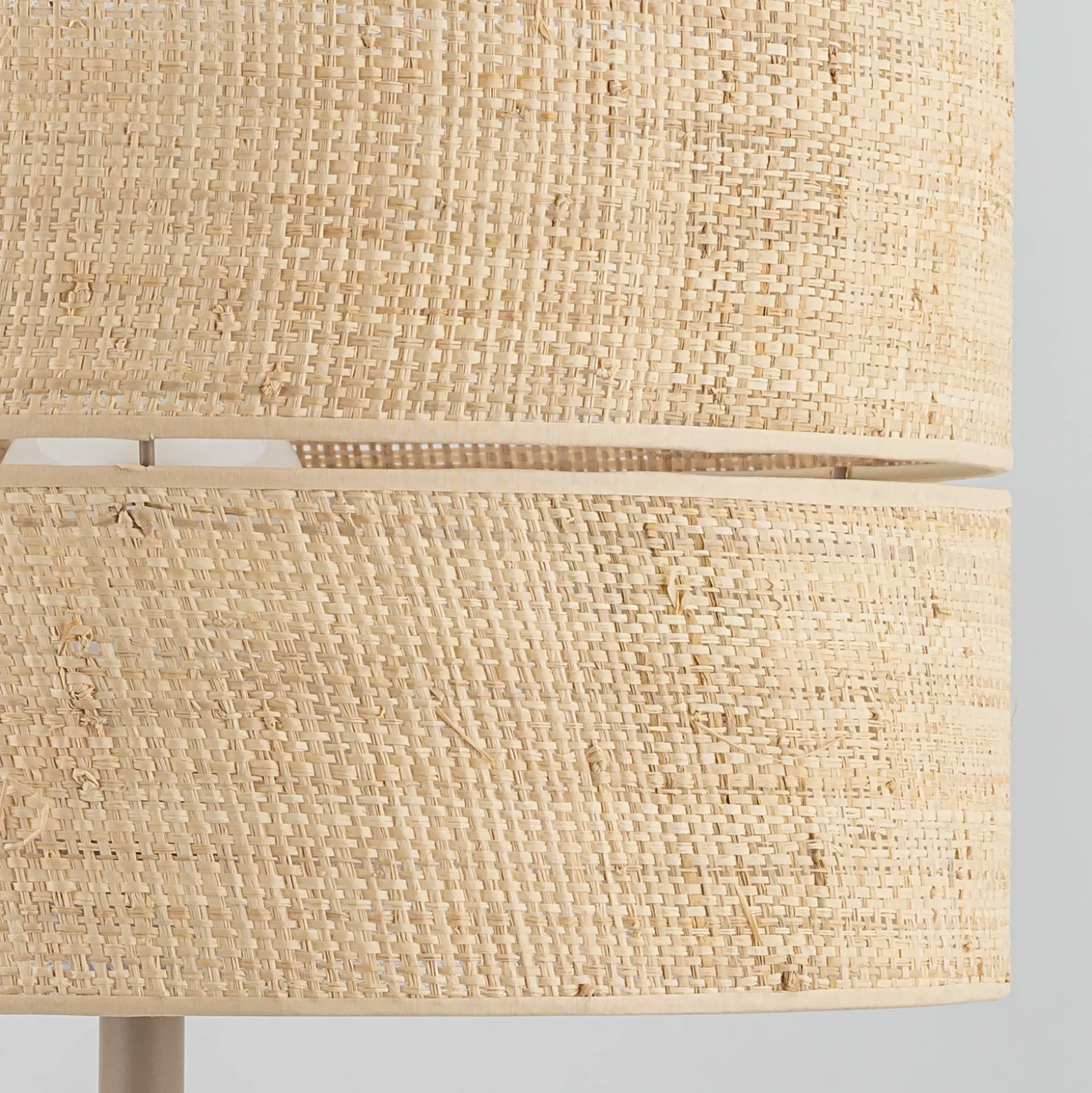 Lámpara de pie Calma, beige, rafia, altura 159 cm, E27