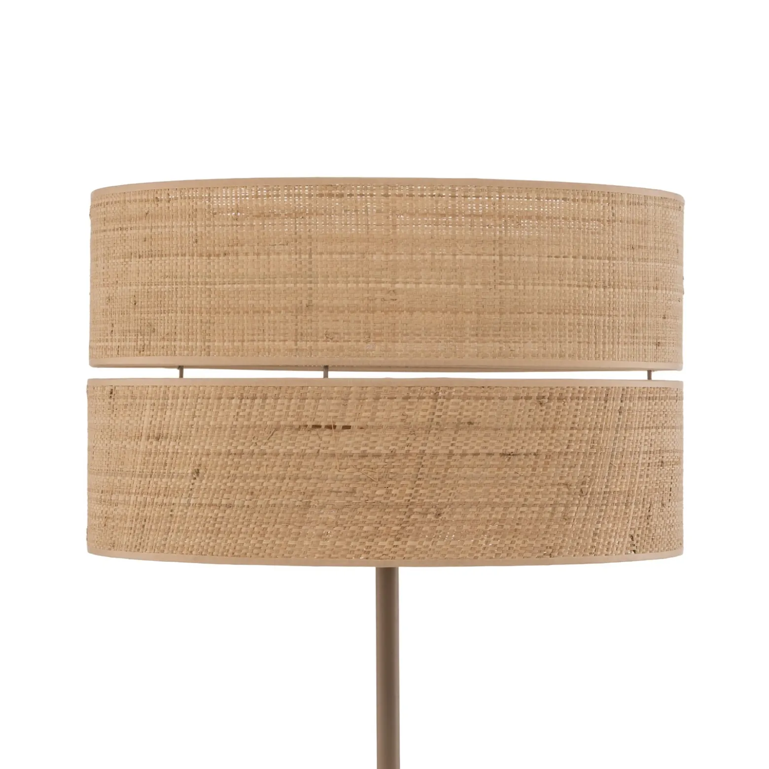 Lámpara de pie Calma, beige, rafia, altura 159 cm, E27